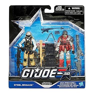 Imagem de GI Joe 50th Anniversary Troop Build Up Action Figure 2-Pack [Steel Brigade vs. Iron Grenadier]