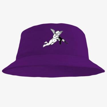 Imagem de Chapéu Bucket Hat Estampado Anjo - MP Moda Masculina, Único, Roxo