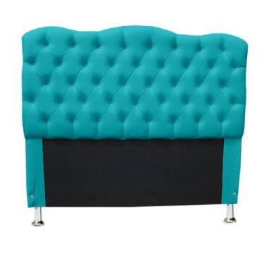 Imagem de Cabeceira Super King Para Cama Box Casal Agnes - Suede - Sv Decor, Azu