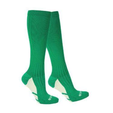 Imagem de Meião Meia Futebol Futsal Cano Médio 3/4 Kit 2 Pares Profissional Poli