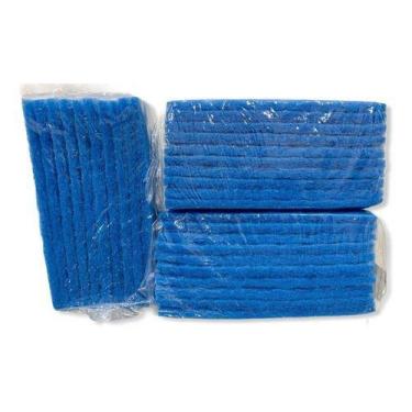 Imagem de 30 Fibra Esponja Bucha Macia Limpeza Leve Azul British