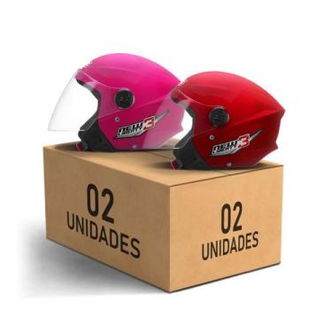 Imagem de Kit 2 Capacetes New Liberty 3 Abertos Pro Tork Moto Masculino Feminino