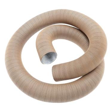 Imagem de VekAuto 1 pc tubo de duto aquecedor de carro 60 mm ID 300 cm máx. l mangueira de duto de ar quente carro caminhão RV ônibus van barco folha de alumínio marrom