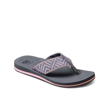 Imagem de REEF Chinelo feminino Spring Woven para praia, alça de tecido macio e palmilha acolchoada, Sombra, 35