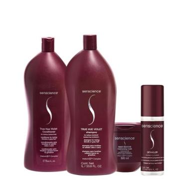Imagem de Kit Senscience True Hue Violet Shampoo Condicionador Máscara e Leave-i