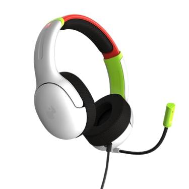 Imagem de PDP AIRLITE Wired Headset, Officially Licensed Nintendo Switch/Lite/OLED, Lightweight Durable Headphones, 3.5mm audio jack, Noise-canceling Flip-to-Mute Mic, Mario Kart Radiant Racers, White/Red/Green
