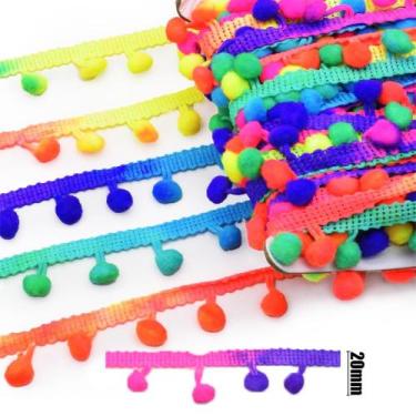 Imagem de Fita Pompom Grelot Multicolor Neon 20mm - 25 metros - NYBC
