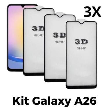 Imagem de Kit 3 Películas 3D de Vidro Temperado Para Samsung Galaxy A26 - LXL