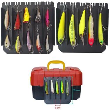 Imagem de Estojo Organizador Iscas Artificial Grandes Caixa Maleta HI - HI Estoj