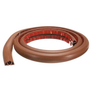 Imagem de HARFINGTON Capa de cabo de 1,2 m L 0,3 x A 0,3 Canal interno PVC esconde extensão, protetor de fios para evitar desvios de cabos, gerenciamento de cabos, madeira marrom