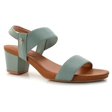 Imagem de Sandália Usaflex Salto Médio Grosso Y8204 Salvia