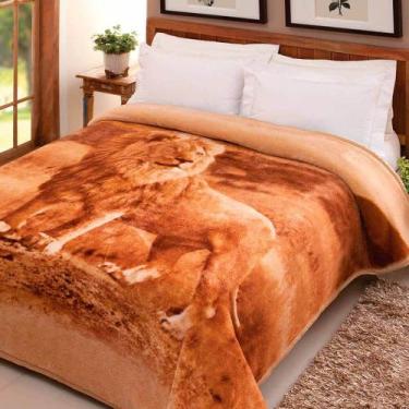 Imagem de Cobertor / Manta Casal Raschel Plus - Jolitex, LEAO