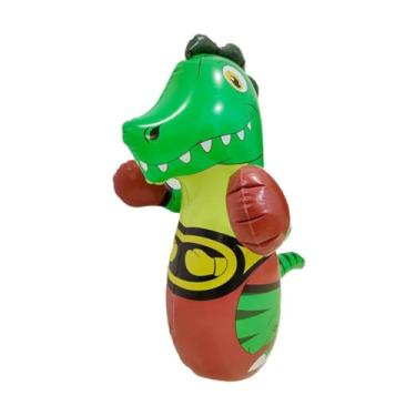 Imagem de Aymzbd Bolsa de pancada de dinossauros infláveis ​​para crianças brinquedo para crianças