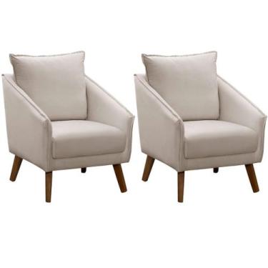 Imagem de Kit 2 Poltronas para Sala e Escritório Decorativas Ellen - Konfort, Ve