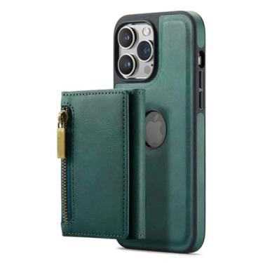 Imagem de HJZSZX Para Samsung S23 Plus Dois em Um Magnético Couro Zíper Carteira Cartão Telefone Capa Bolsa Flip Capa (Para Samsung S23 Plus/verde)