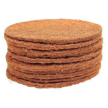 Imagem de 10pcs naturais fibra de fibra de coco tapetes de ninho, revestimentos de ninho respiráveis ​​e ajustáveis ​​para pequenas gaiolas de pássaros grandes para tentilhões, canários,