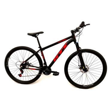 Imagem de Bicicleta gti Roma Aro 29 Quadro 15 Alumínio preto/vermelho 24V.