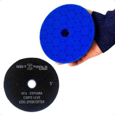 Imagem de Boina De Polimento Automotivo Azul Corte Leve 5P - SIGMA TOOLS