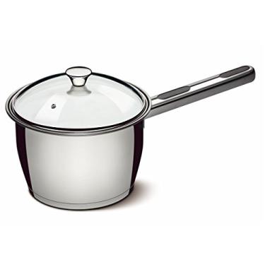 Imagem de Caldeirão com Cabo Fundo Triplo e Tampa de Vidro Tramontina Inox 16Cm, CALDEIRAO ALLEGRA