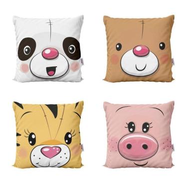 Imagem de Almofadas Infantil Animais Safari Decorativas 40X40Cm