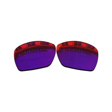 Imagem de Vonxyz Lentes de substituição para óculos de sol Oakley Plaintiff Squared OO4063 – Midnight MirrorCoat polarizado