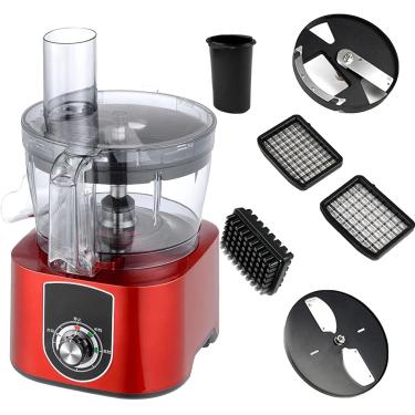 Imagem de Processador de alimentos comerciais de 600W, dicer de vegetais elétricos 7L com 2 cortadores, 2 ajuste de velocidade, corte de machucando, misturando trituração de queijo para trituração de