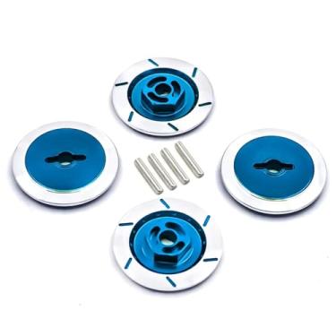 Imagem de Chanjorlin 1/10 RC Aluminum 12mm Hex Drift Wheels Hub Rim Brake Disc Decoration Upgrade Parts For 1:10 On Road Rally Touring Racing Street Car Truck Tires Traxxas Tamiya HSP HPI Redcat 4PCS (Sky-Blue)