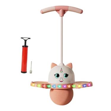 Imagem de menolana Bola de Salto Pogo, Bola Quicante, Brinquedo Fofo E Silencioso para Pular em Altura, Prancha de Salto com Luz Colorida para Presente de Festa Esportiv, Rosa