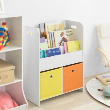 Imagem de Organizador De Livros Com Nichos Infantil Sol 100% Mdf - WoodCore