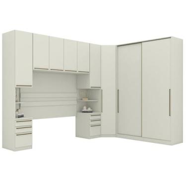 Imagem de Quarto Casal Modulado 5 Pecas Seletto Areia Henn, Areia