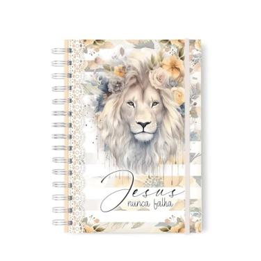 Imagem de Caderno Cristã Caderno Pautado frase cristã Capa Dura para o dia a dia ou devocional 100 folhas pautadas (JESUS NUNCA FALHA)