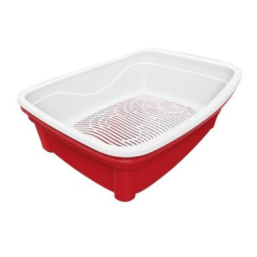 Imagem de Caixa de areia grande para peneirar Classic Plus - Bandeja de areia grande para gatos com sistema de peneiração inteligente para higiene, economia e conforto - Design durável e fácil de limpar para