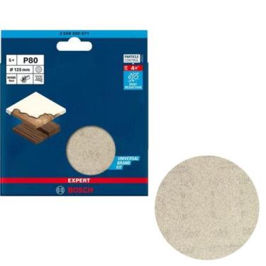 Imagem de Disco Lixa Bosch Expert M480 125mm G80 5 Peças P/ Lixadeira
