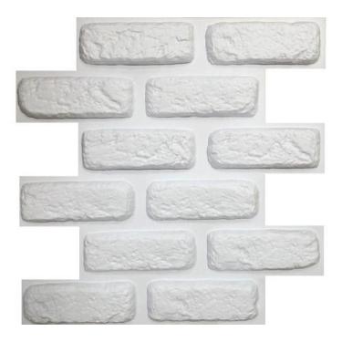 Imagem de Kit 14 Placas Tijolinho Decoração Parede Revestimento Pvc - LuJP Decor