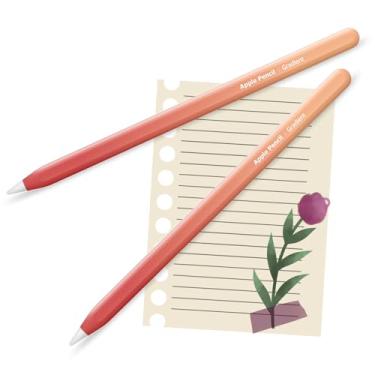 Imagem de Apple Pencil Skin [Pacote com 2] Capa de Vinil Premium Ultra Fina 3M Tinta Dourada Greenguard Capa Completa para Apple Pencil Cor Gradiente – 2ª Geração (G01)