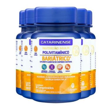 Imagem de Kit 5 Polivitamínico Bariátrico Catarinense 30 Comprimidos
