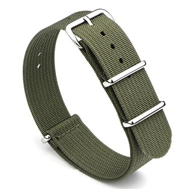 Imagem de WOUKUP Pulseira de relógio masculina premium de nylon com nervuras balísticas militares de 18 mm, 19 mm, 20 mm, 22 mm