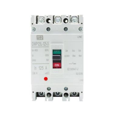 Imagem de Disjuntor em Caixa Moldada Tripolar Weg DWP125L 125A