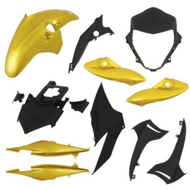 Imagem de Kit Carenagem 9 Peças Cromo Forte Moto Honda CB 300R 2010 2011 2012 Su