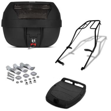 Imagem de Bau De Moto 28 Litros Pro Tork Com Bagageiro Pop 110i 2016 Até 2018, F