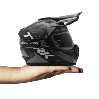 Imagem de Mini Cofre Cofrinho Capacete Pro Tork Cross Edition Decorativo, PRETO 