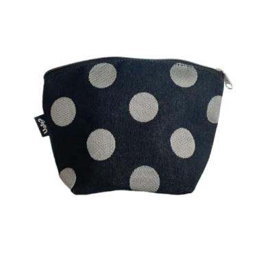 Imagem de Necessaire Estojo Basic com Fecho em Zíper Preta - Bolinhas