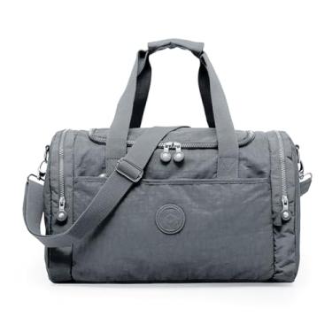 Imagem de Bolsa De Mão Mala Dobrável Academia Praia Dia A Dia Esportiva Viagem Feminina Masculina(Cinza)