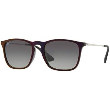 Imagem de Óculos de sol Ray-Ban RB4187 Chris Square, preto vermelho/cinza gradiente, 54 mm