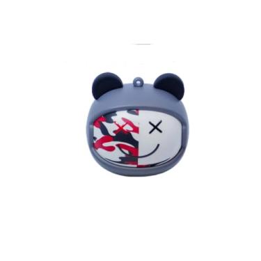 Imagem de Fone de Ouvido Bluetooth 5.3, Estéreo HD, Controle Touch, Estojo Panda, Bateria Longa Duração, Design Compacto CINZA