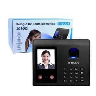 Imagem de Relógio De Ponto Biométrico Senha Reconhecimento Facial Impressão Digital