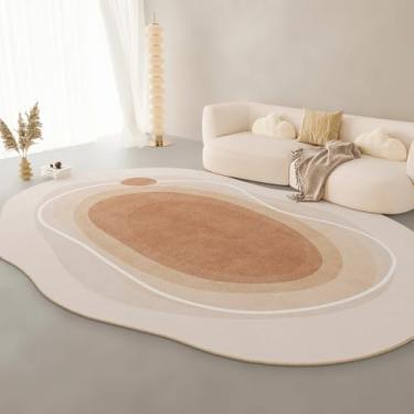 Imagem de Tapetes para quarto, formas irregulares, decoração para sala de estar, carpete grosso, felpudo, macio (200x300cm/J)