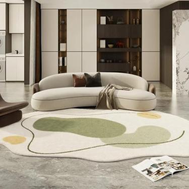 Imagem de Tapetes de formas irregulares para sala de estar, tapete macio e fofo, estilo creme, decoração de quarto, tapete de pelúcia grosso para vestiário (200x250 cm/A)