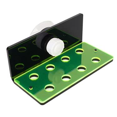 Imagem de Porto de fragmento de verde fluorescente 8 orifícios de dupla camadas de acrílico aquário de racks com copo de sucção para corais vivos tanques de peixes Acessórios para