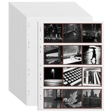 Imagem de 120 capas negativas de filme, 50 peças, fichário de armazenamento para negativos, suporte de filme de arquivo ajuda você a coletar e organizar filmes.